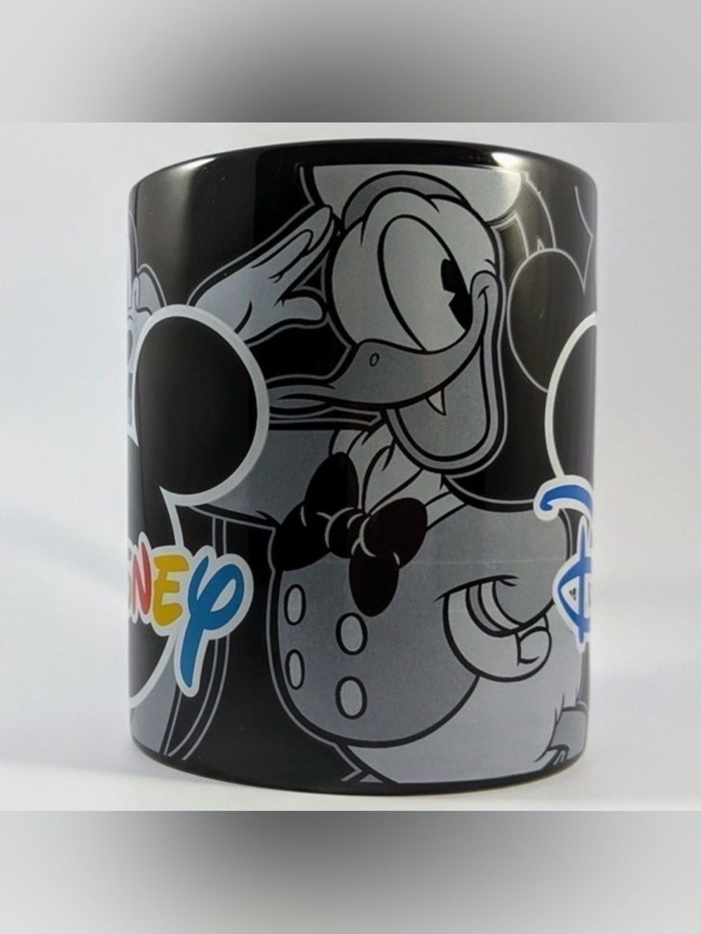 Disney Mickey Mouse Mug Black Coffee Cup Mickey Minnie Goofy Donald - Picture 3 of 3